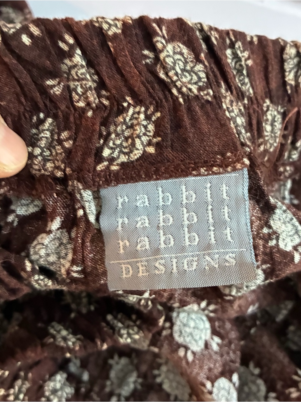 VTG Rabbit Rabbit Rabbit Designs Batik Matching Two Piece Skirt Set 90s Boho - Picture 13 of 13